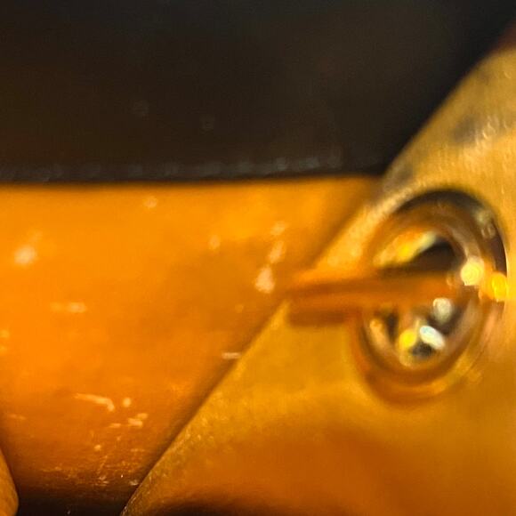 VERSACE Gianni Black Patent Leather Chain Crossbody Bag - Picture 6 of 9